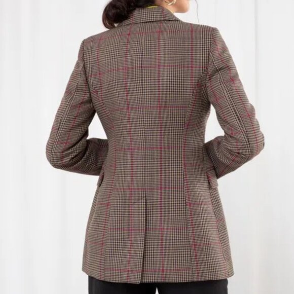 & Other Stories Hourglass Plaid Blazer - Picture 2 of 5